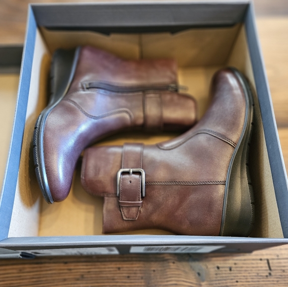 Ecco Finola Ankle Boot Chocolate Womens 5-5.5 - Picture 7 of 8